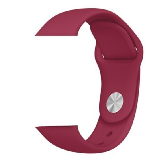 ❤️NEW Burgundy Sport Silicone Band For Apple Watch - Picture 3 of 6